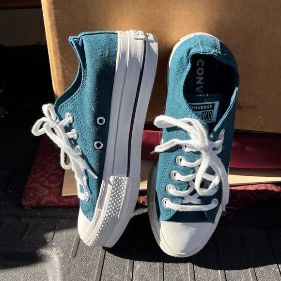 Converse Chuck Taylor All Star Lift Platform Sneakers Teal Size 6 2025 - Picture 1 of 8